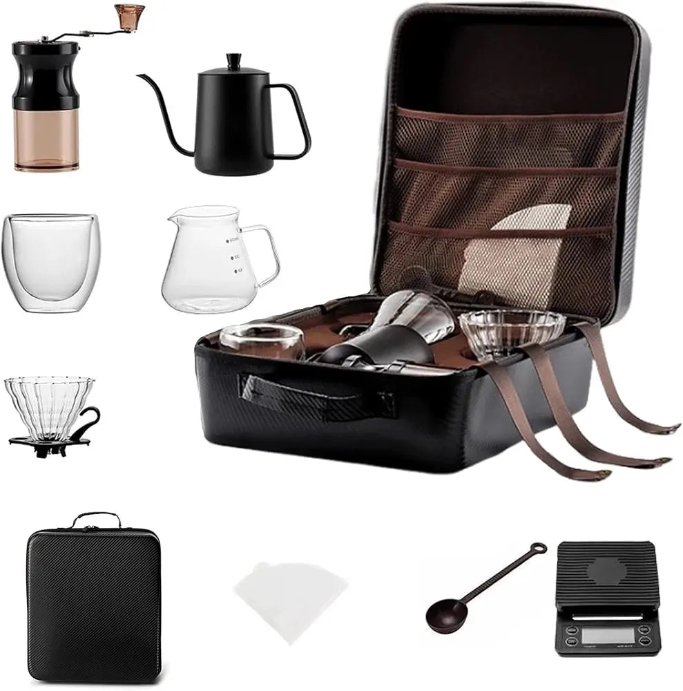 V60 Pour Over Coffee Maker Set of 9 pieces for camping