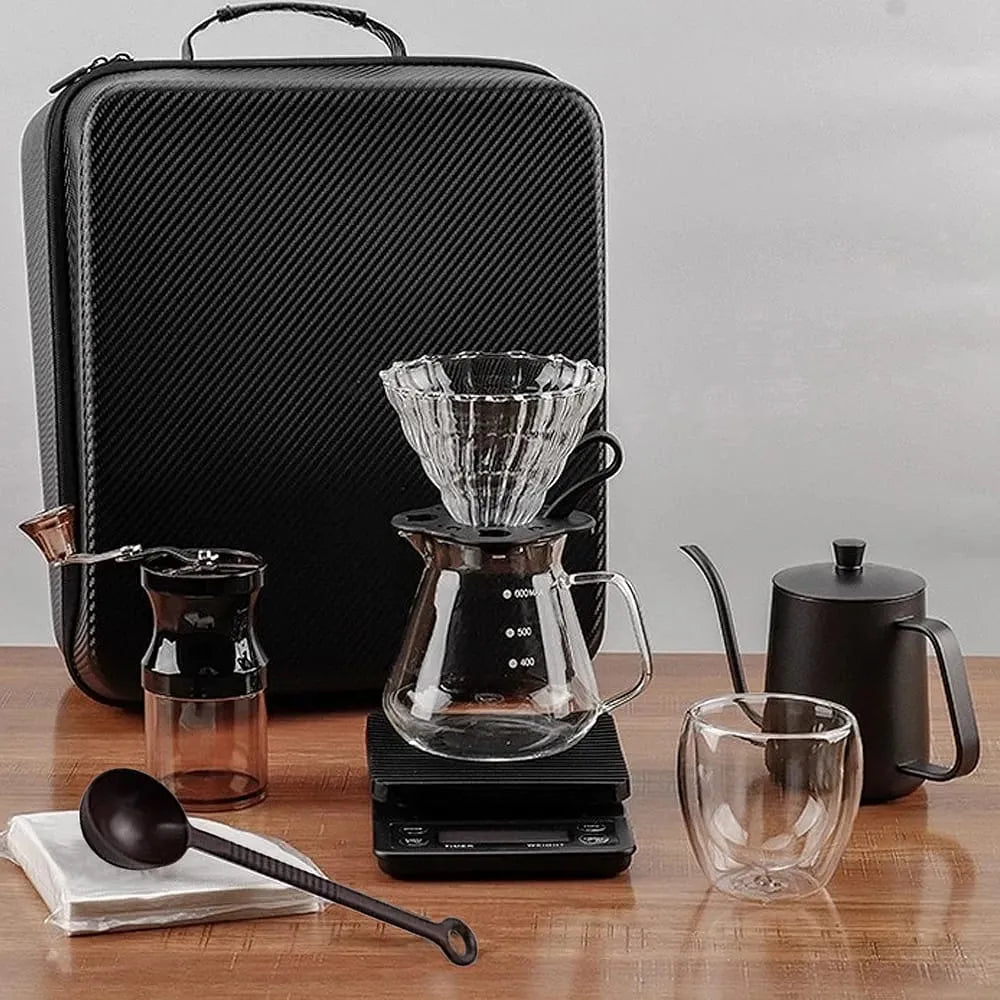 V60 Pour Over Coffee Maker Set of 9 pieces for camping