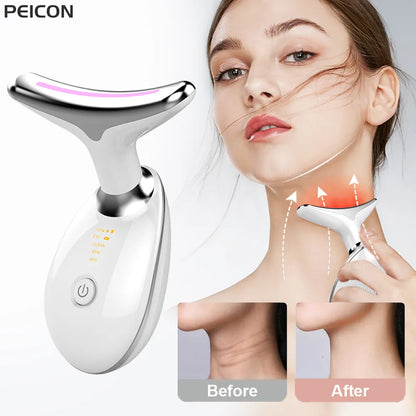 Electric Face and Neck Massager & Glamour Retinol Eye Serum Firming Collagen Anti-Aging Moisturizing