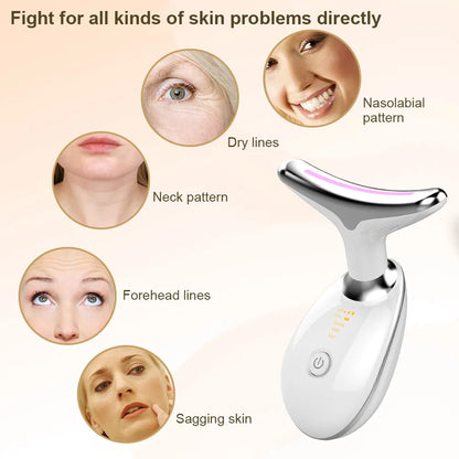 Electric Face and Neck Massager & Glamour Retinol Eye Serum Firming Collagen Anti-Aging Moisturizing