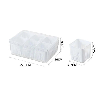 6 Food Storage Containers, Fridge Organizer