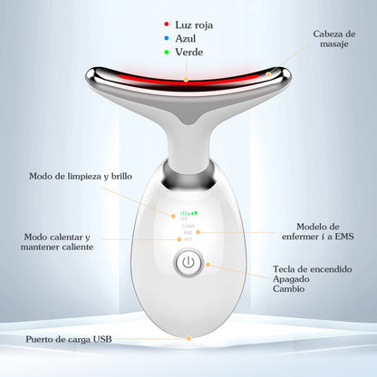 Electric Face and Neck Massager & Glamour Retinol Eye Serum Firming Collagen Anti-Aging Moisturizing