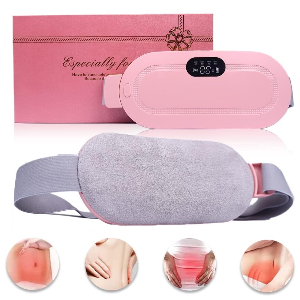 Period Heating Pad for Cramp relief with 3 Heat Levels and 4 Massage Modes