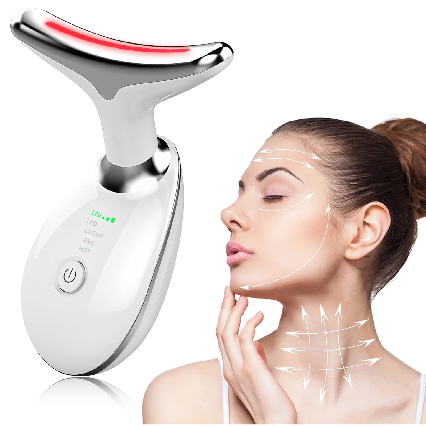 Electric Face and Neck Massager & Glamour Retinol Eye Serum Firming Collagen Anti-Aging Moisturizing