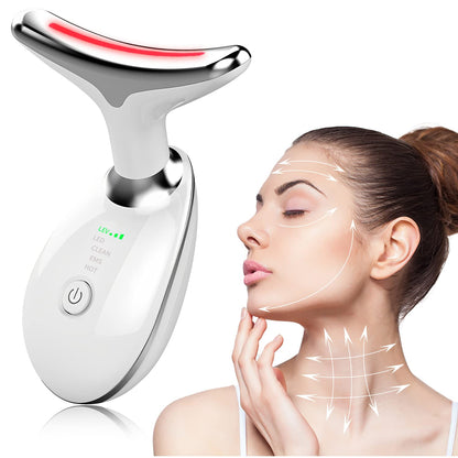 Electric Face and Neck Massager & Glamour Retinol Eye Serum Firming Collagen Anti-Aging Moisturizing