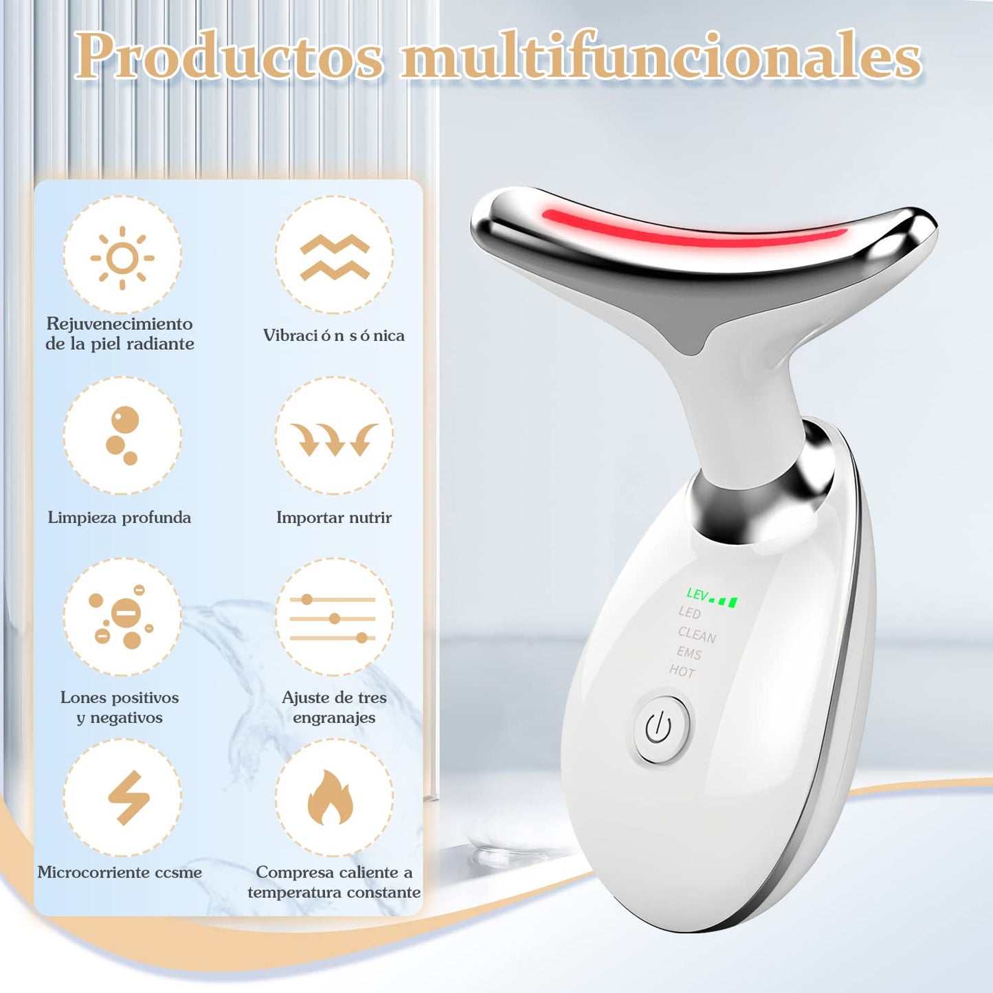 Electric Face and Neck Massager & Glamour Retinol Eye Serum Firming Collagen Anti-Aging Moisturizing