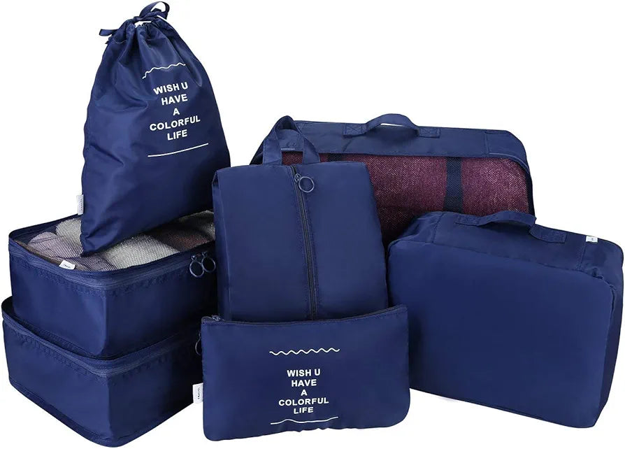 7 Set Packing Cubes for Suitcases, Travel Essentials for Carry on