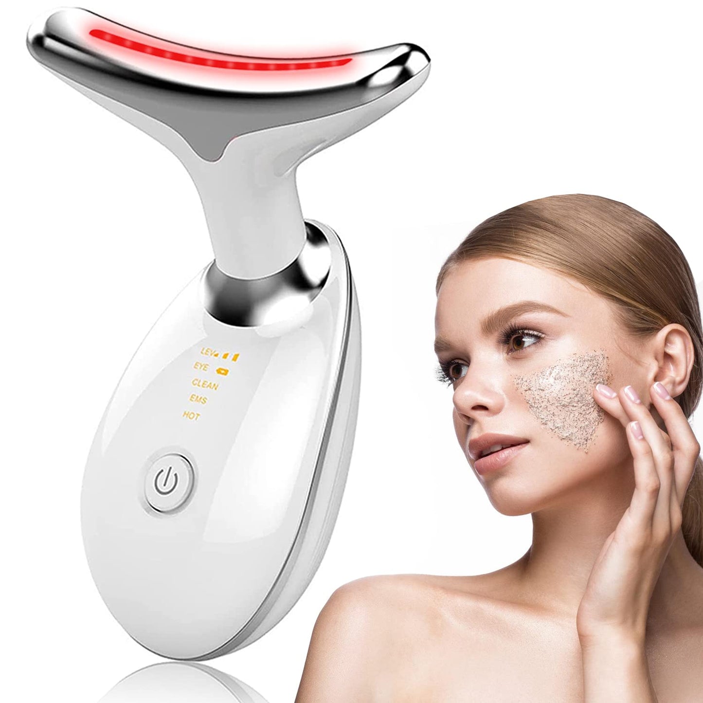 Electric Face and Neck Massager & Glamour Retinol Eye Serum Firming Collagen Anti-Aging Moisturizing