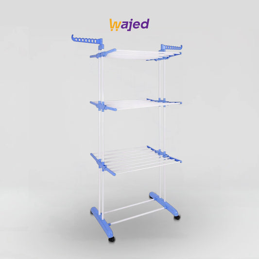 Steel Full Size Heavy Duty Double Pole 3 Layer Cloth Drying Stand