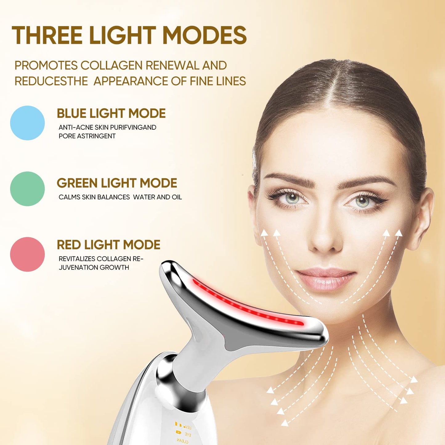 Electric Face and Neck Massager & Glamour Retinol Eye Serum Firming Collagen Anti-Aging Moisturizing