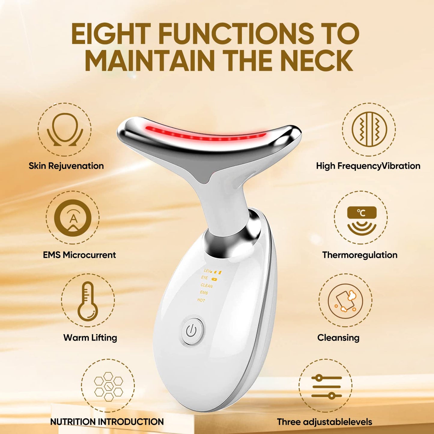 Electric Face and Neck Massager & Glamour Retinol Eye Serum Firming Collagen Anti-Aging Moisturizing