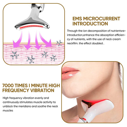Electric Face and Neck Massager & Glamour Retinol Eye Serum Firming Collagen Anti-Aging Moisturizing