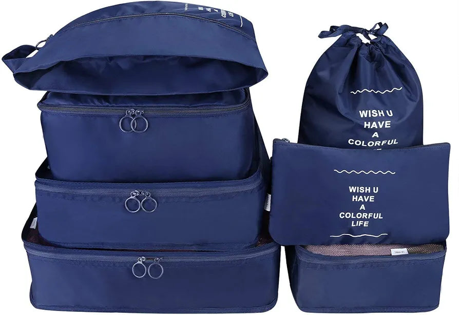 7 Set Packing Cubes for Suitcases, Travel Essentials for Carry on