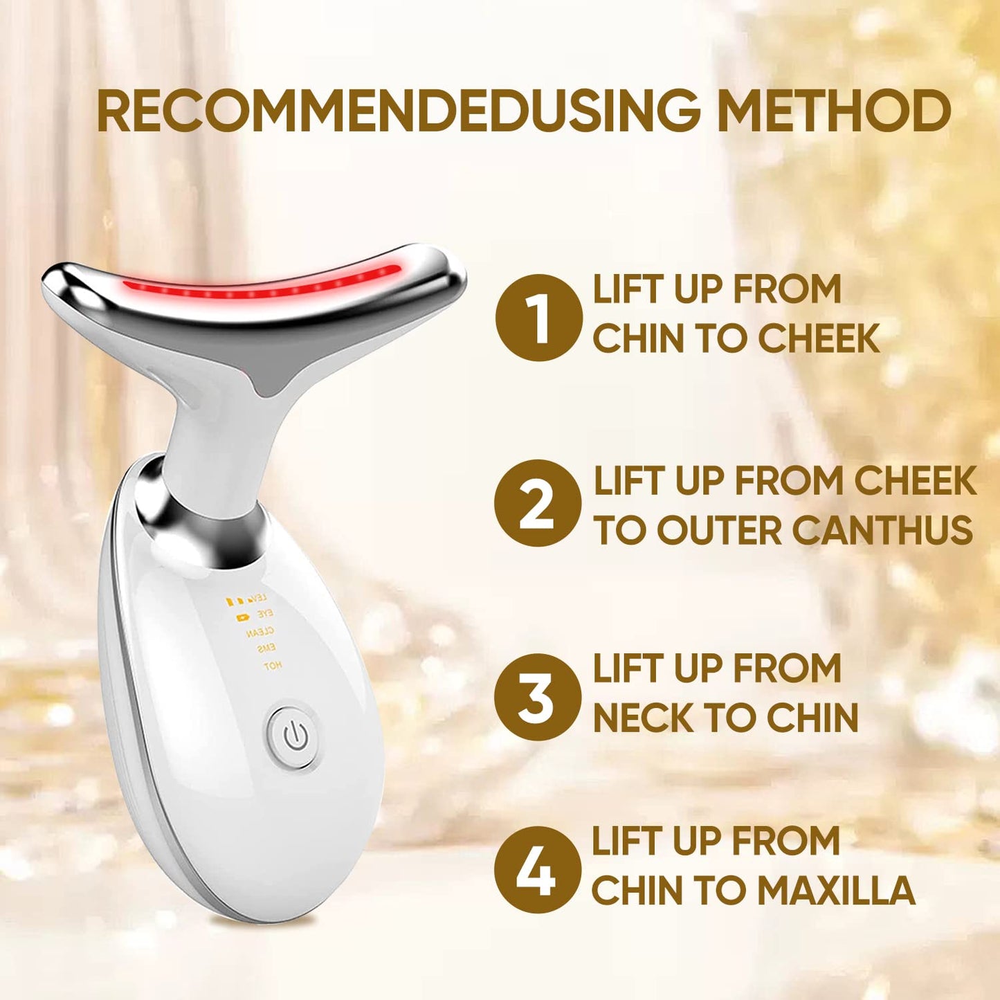 Electric Face and Neck Massager & Glamour Retinol Eye Serum Firming Collagen Anti-Aging Moisturizing