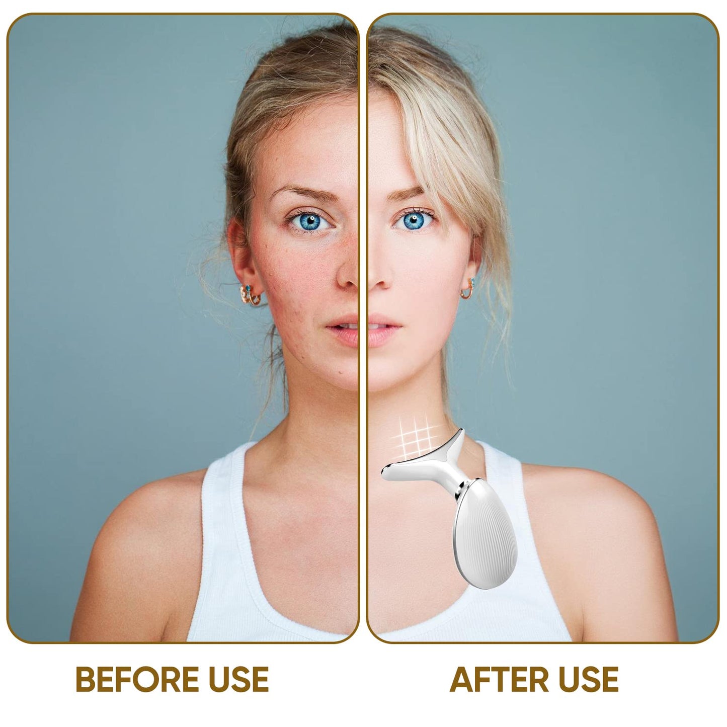 Electric Face and Neck Massager & Glamour Retinol Eye Serum Firming Collagen Anti-Aging Moisturizing