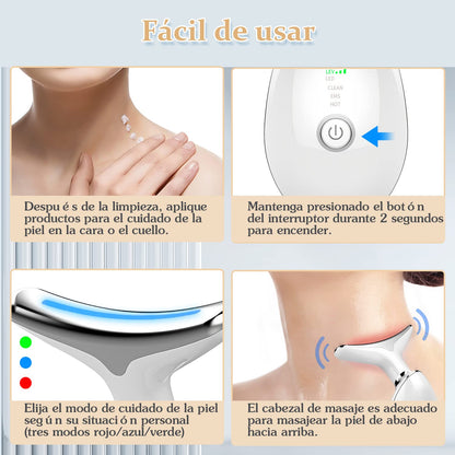 Electric Face and Neck Massager & Glamour Retinol Eye Serum Firming Collagen Anti-Aging Moisturizing