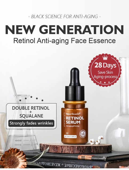 Electric Face and Neck Massager & Glamour Retinol Eye Serum Firming Collagen Anti-Aging Moisturizing
