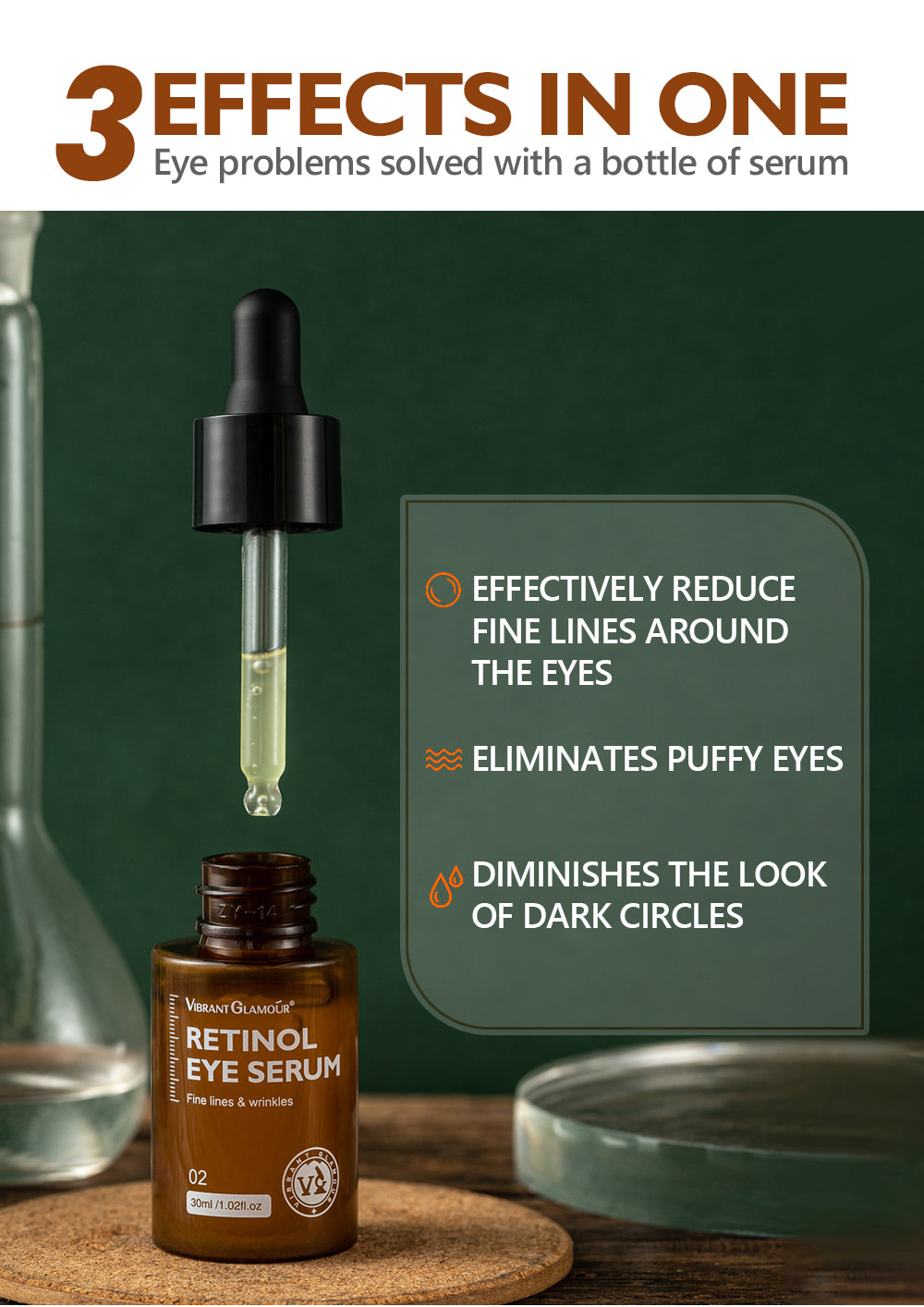 Electric Face and Neck Massager & Glamour Retinol Eye Serum Firming Collagen Anti-Aging Moisturizing