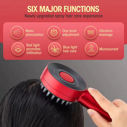 Electric Massage Comb 3 in 1, Vibration Red Light Therapy, Hair Growth Massage Scalp Brush Anti Hair Loss Liquid Oil Applicator