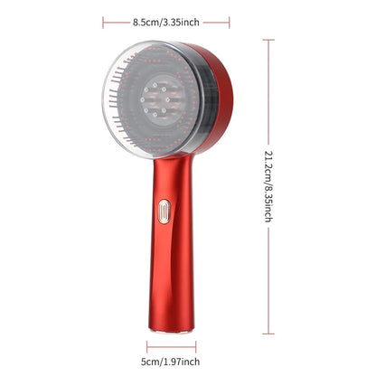 Electric Massage Comb 3 in 1, Vibration Red Light Therapy, Hair Growth Massage Scalp Brush Anti Hair Loss Liquid Oil Applicator