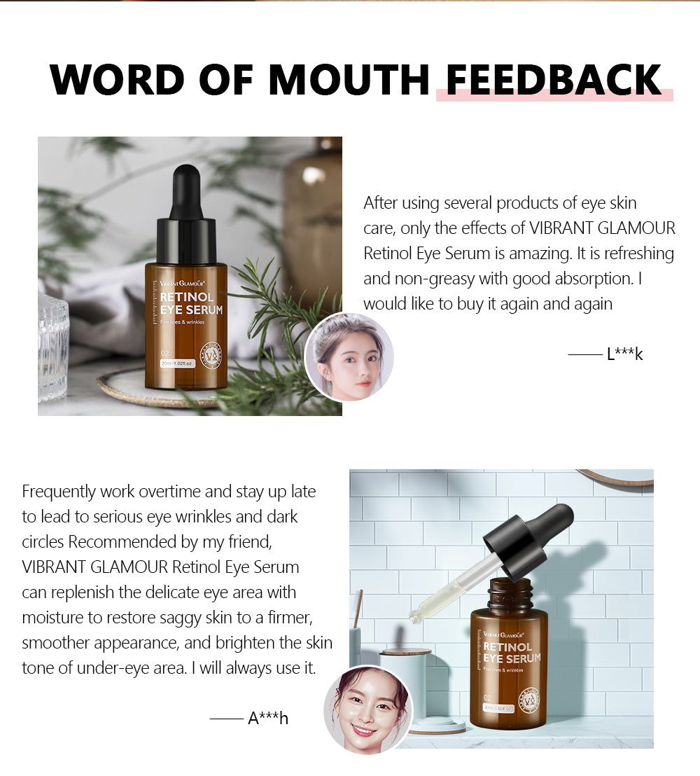 Electric Face and Neck Massager & Glamour Retinol Eye Serum Firming Collagen Anti-Aging Moisturizing
