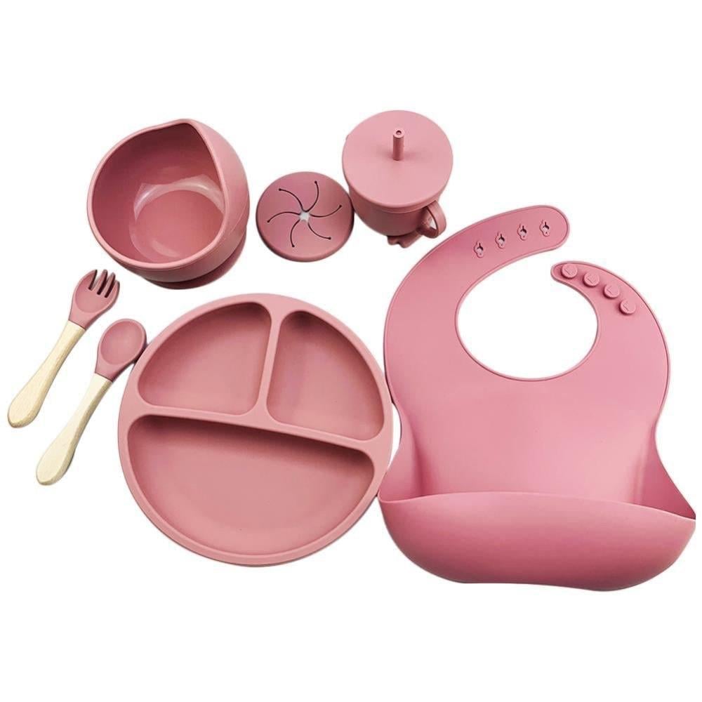 8 Pack Silicone Baby Feeding Set