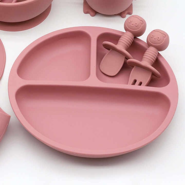 8 Pack Silicone Baby Feeding Set