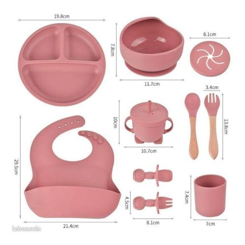 8 Pack Silicone Baby Feeding Set