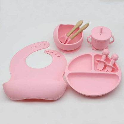 8 Pack Silicone Baby Feeding Set