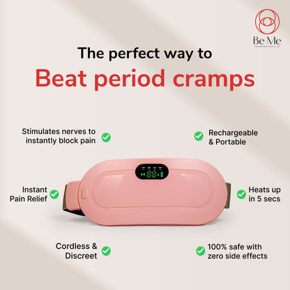 Period Heating Pad for Cramp relief with 3 Heat Levels and 4 Massage Modes