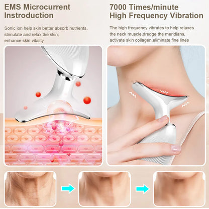 Electric Face and Neck Massager & Glamour Retinol Eye Serum Firming Collagen Anti-Aging Moisturizing
