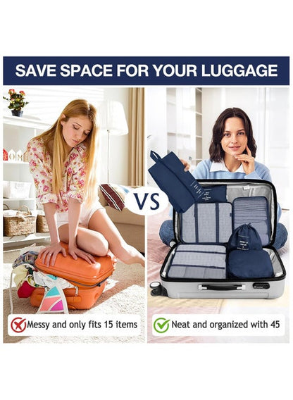 7 Set Packing Cubes for Suitcases, Travel Essentials for Carry on