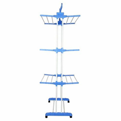 Steel Full Size Heavy Duty Double Pole 3 Layer Cloth Drying Stand